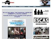 Tablet Screenshot of liveexportshame.com
